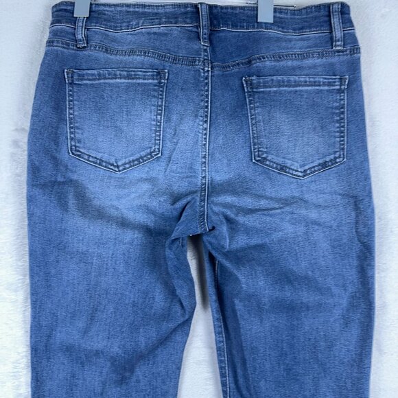 Buffalo David Bitton Ankle Grazer Jeans Super Soft Stretch Women's Blue SZ 12/32 - Picture 3 of 10